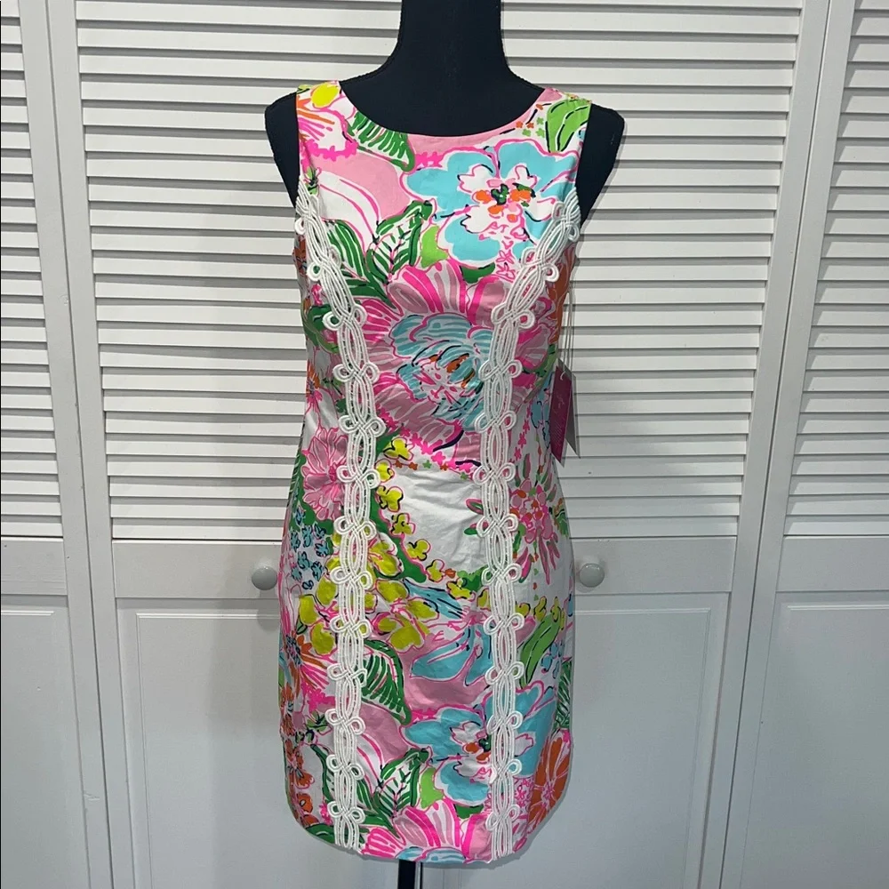 NWT Lilly Pulitzer Target 20th Anniversary Nosey Posie Sleeveless Dress Lace 🩷 - Picture 5 of 12
